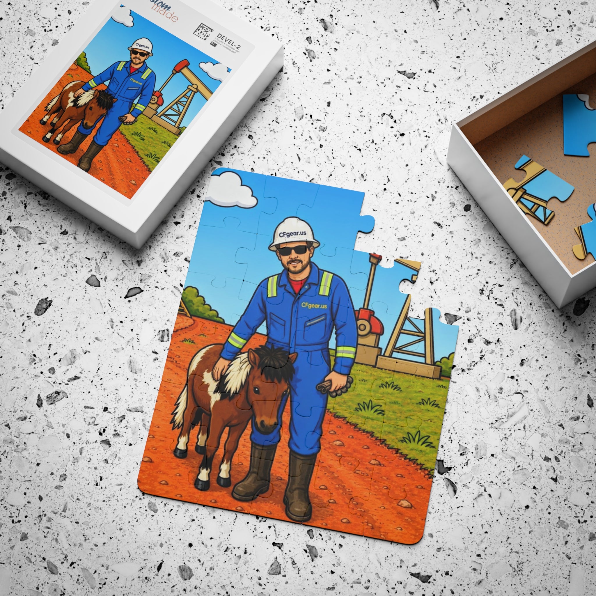Oilfield Worker & Pony 30-Piece. Kids Collection