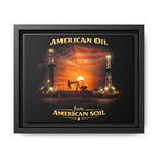 Oil Field - Framed Matte Canvas Wall Art