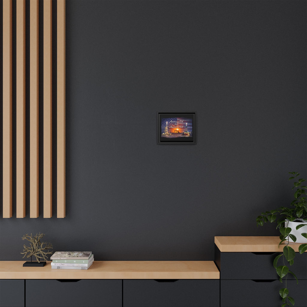 Flag Field - Framed Matte Canvas Wall Art