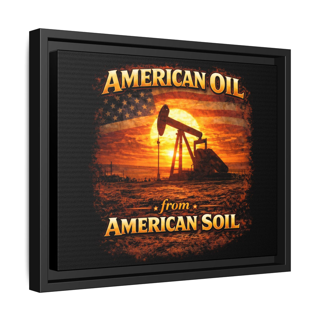Pump Jack - Framed Matte Canvas Wall Art
