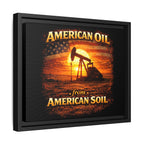 Pump Jack - Framed Matte Canvas Wall Art