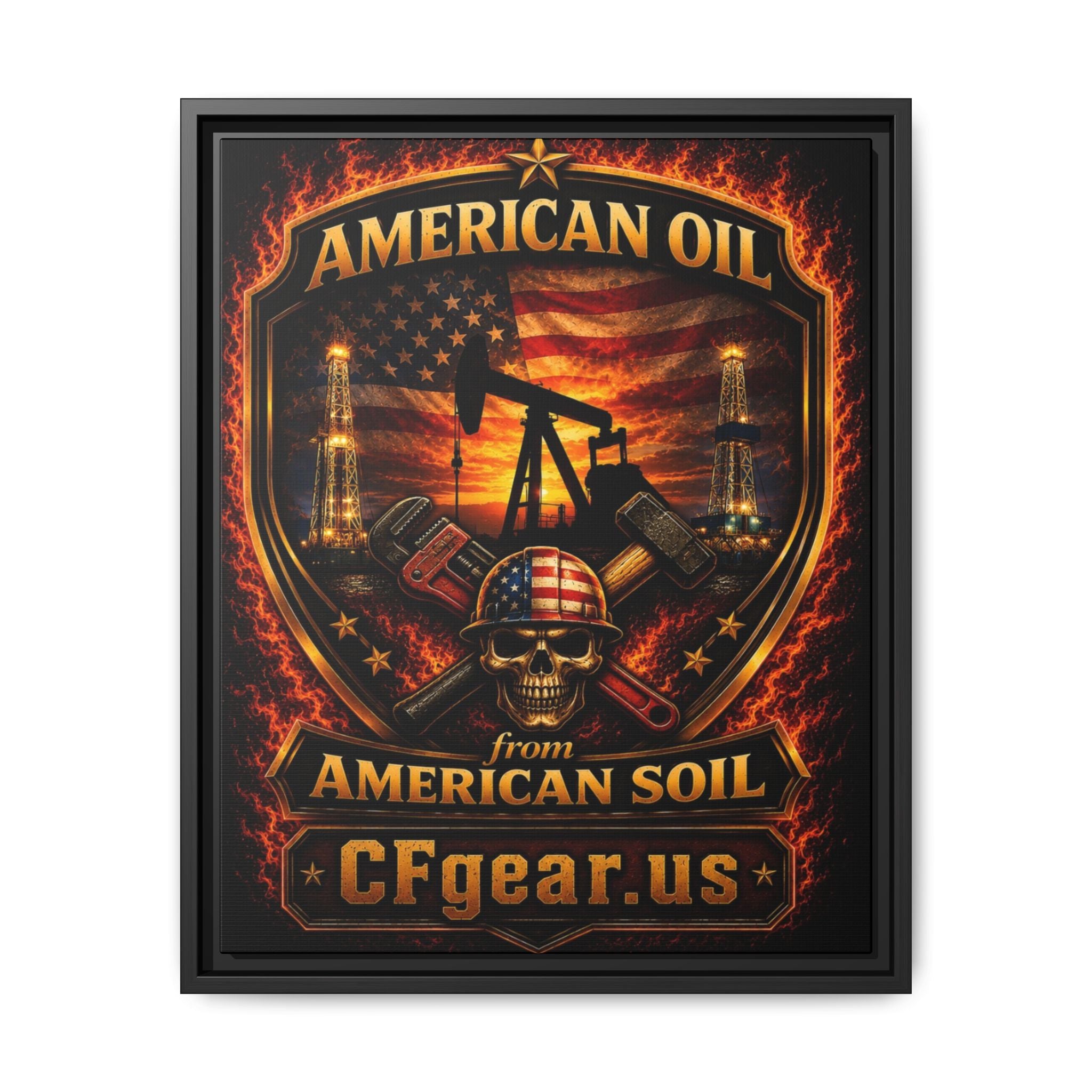 CFgear Crew Badge - Framed Matte Canvas Wall Art
