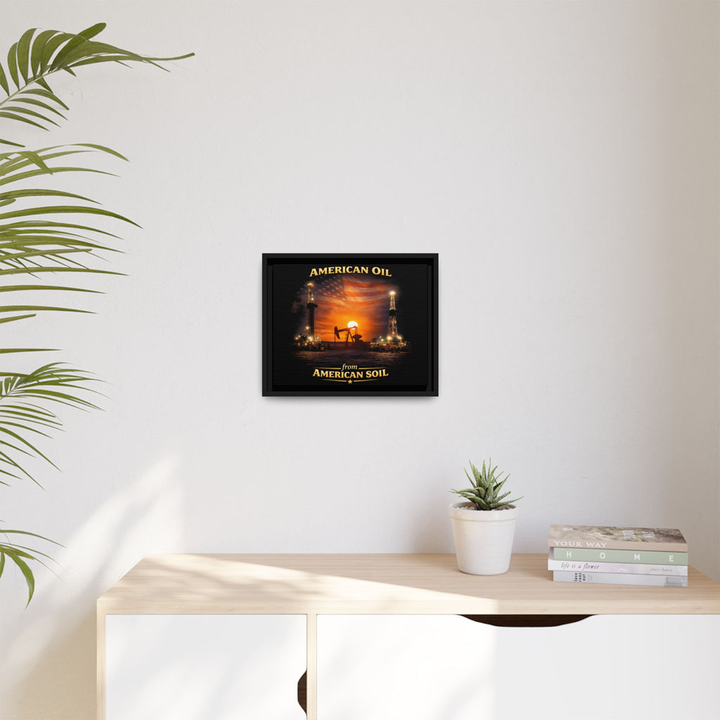 Oil Field - Framed Matte Canvas Wall Art