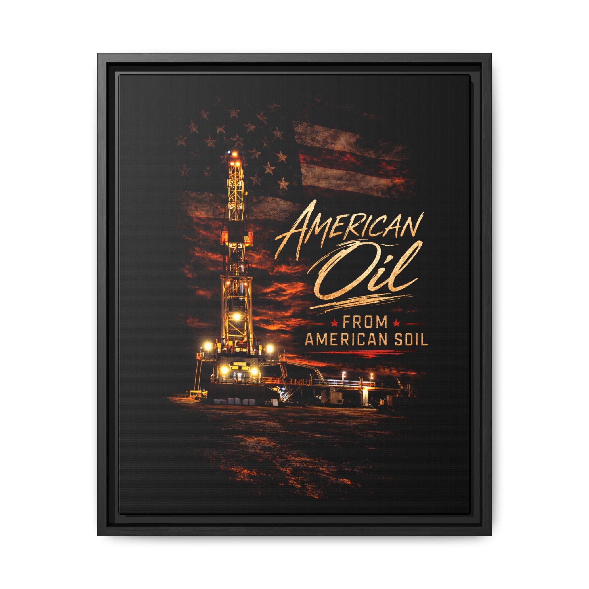 The Night Rig - Framed Matte Canvas Wall Art