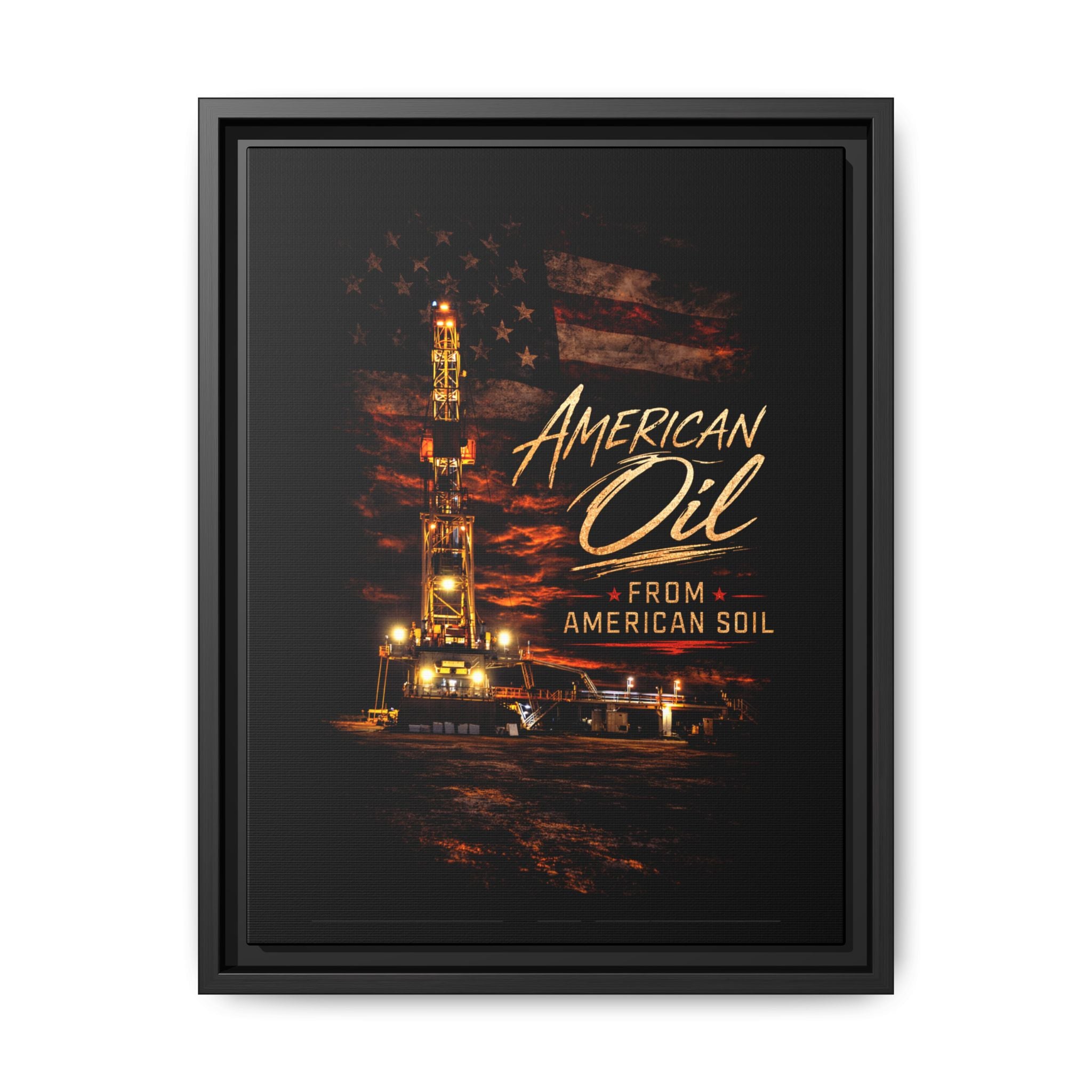 The Night Rig - Framed Matte Canvas Wall Art