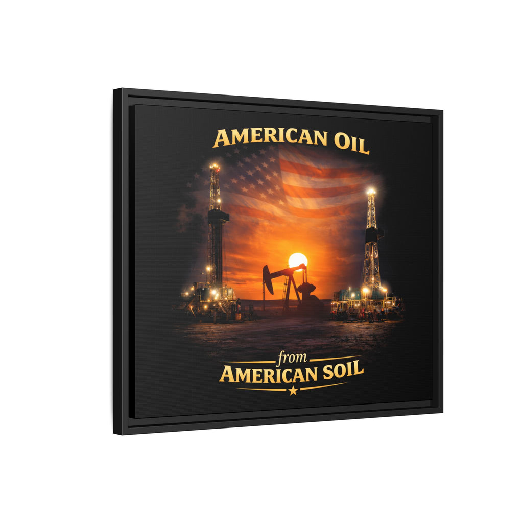 Oil Field - Framed Matte Canvas Wall Art