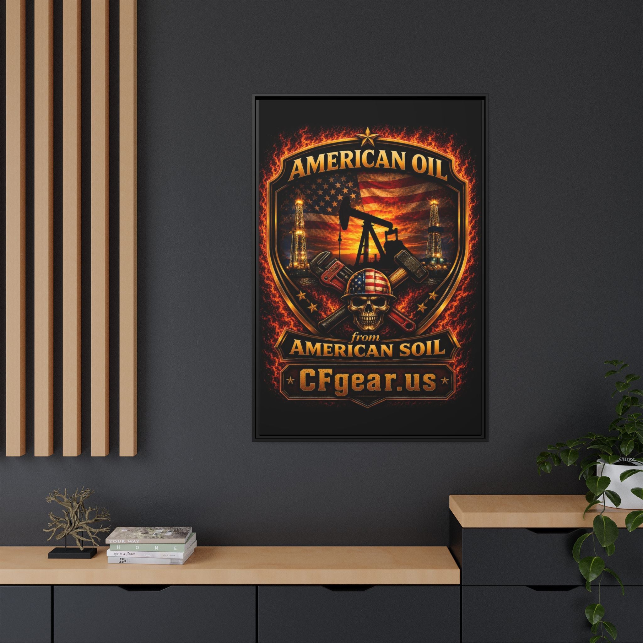 CFgear Crew Badge - Framed Matte Canvas Wall Art