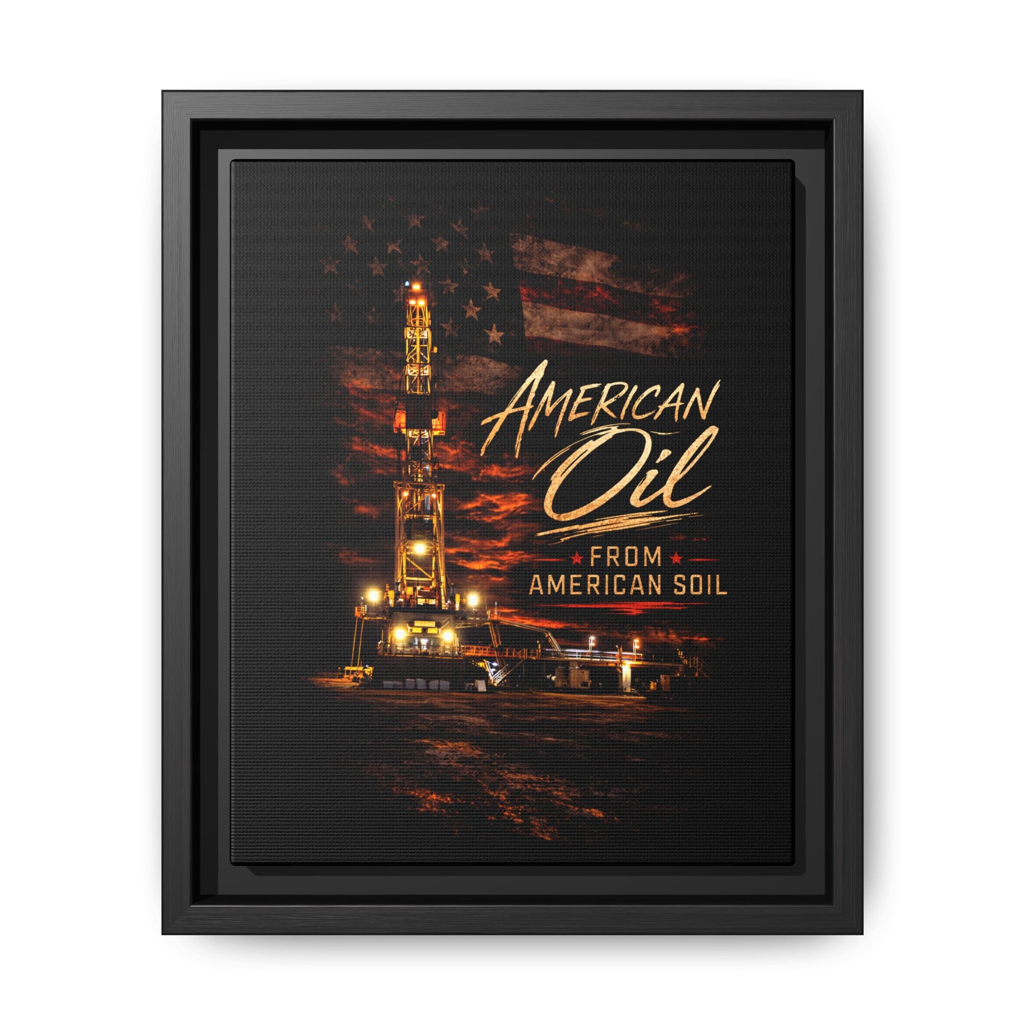 The Night Rig - Framed Matte Canvas Wall Art
