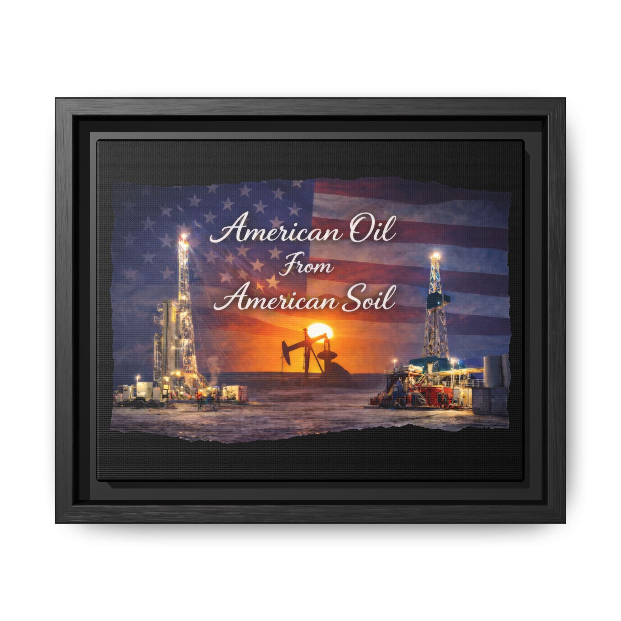 Flag Field - Framed Matte Canvas Wall Art