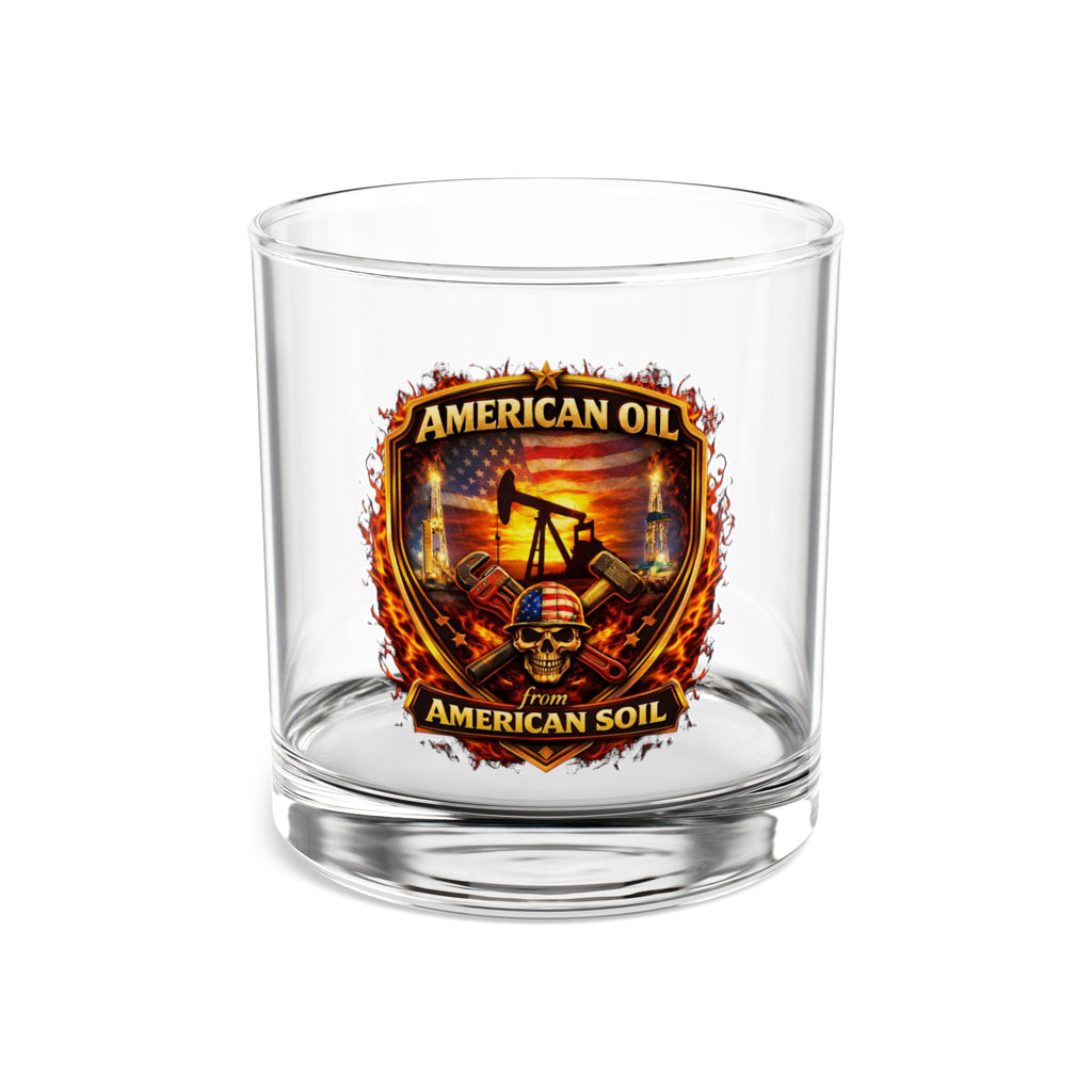 American Oil, American Soil 10oz Rocks Glass — Roughneck Version Whiskey Glass
