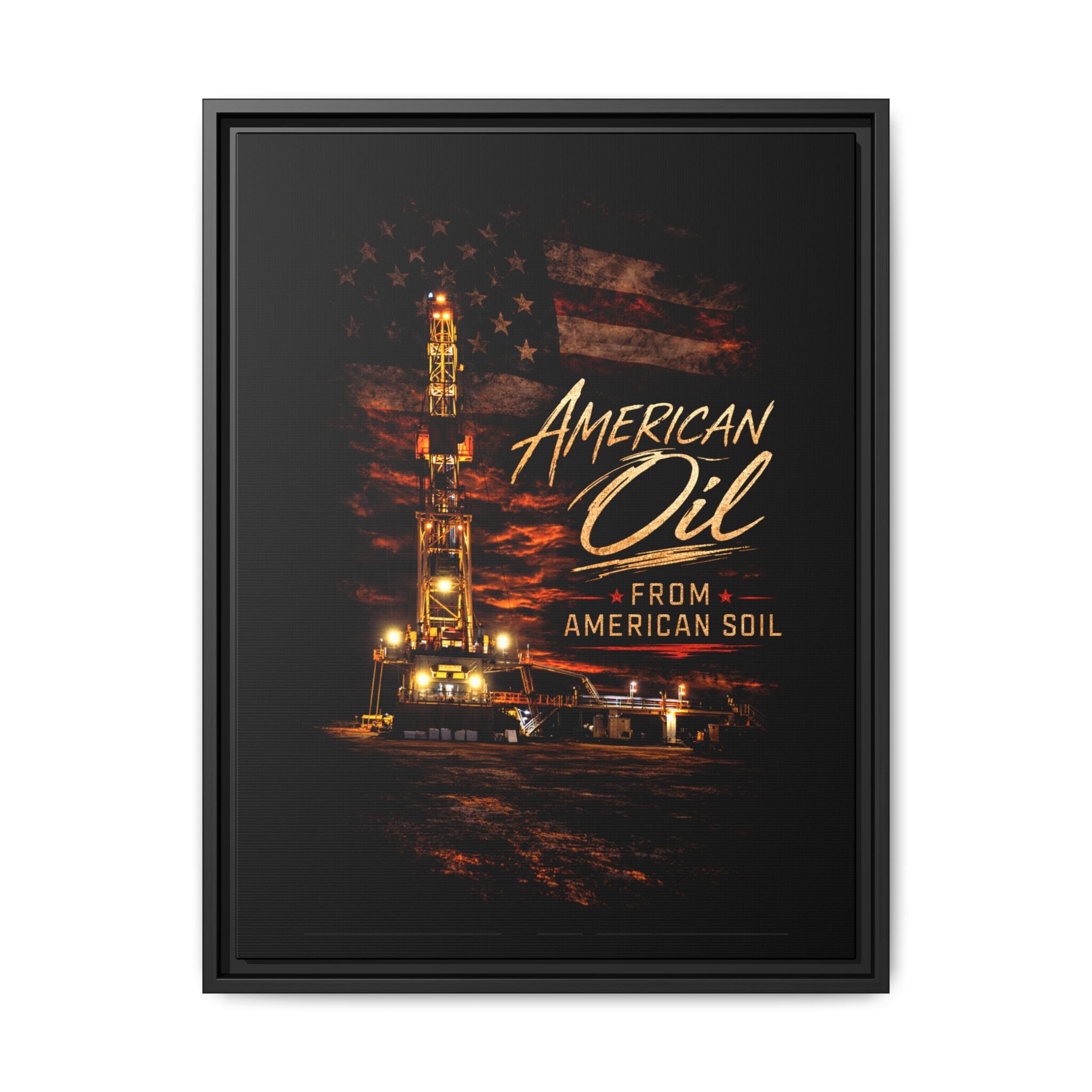 The Night Rig - Framed Matte Canvas Wall Art