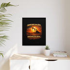 Pump Jack - Framed Matte Canvas Wall Art