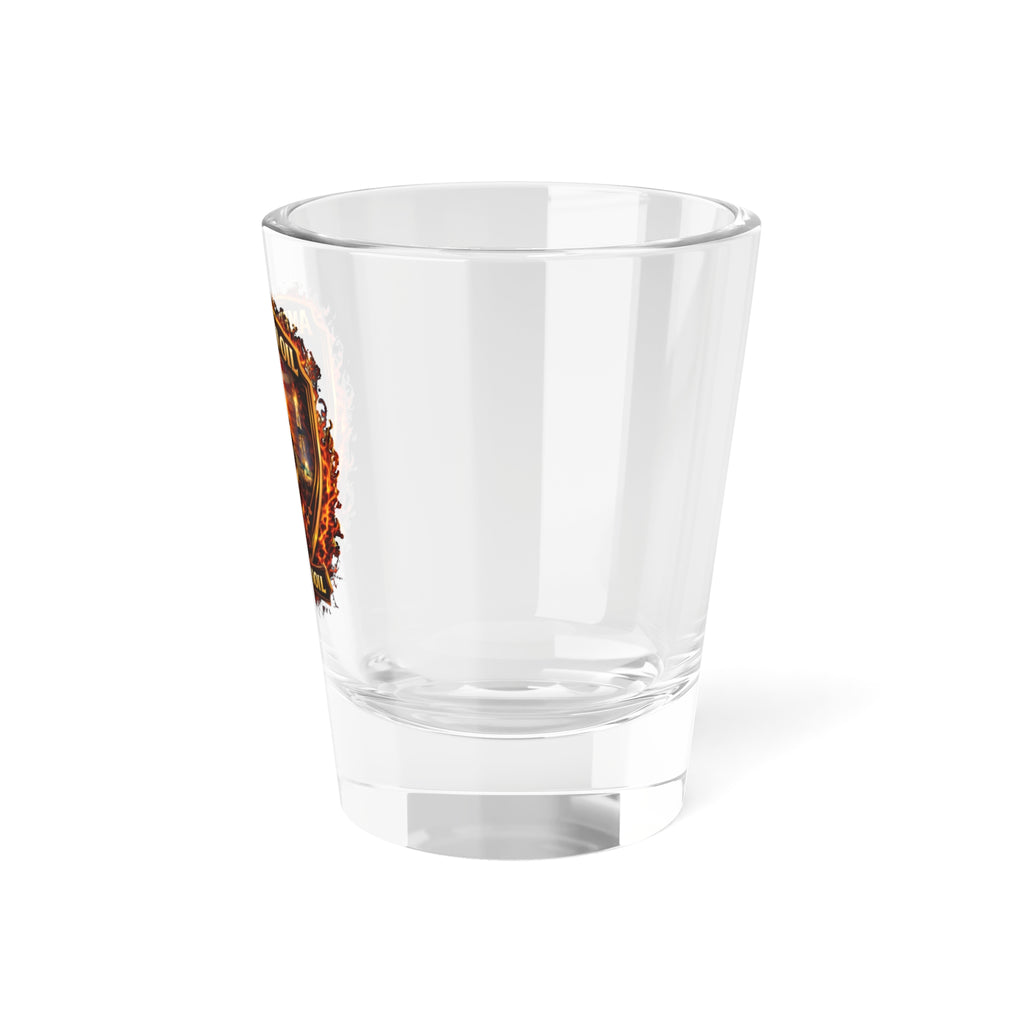 American Oil Shield Shot Glass — 'American Oil, American Soil' 1.5oz Collector Shooter
