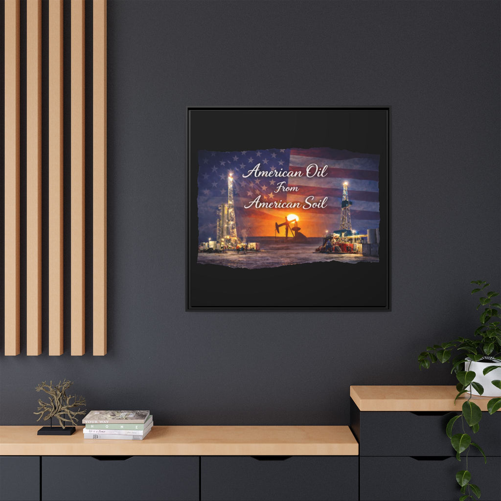 Flag Field - Framed Matte Canvas Wall Art