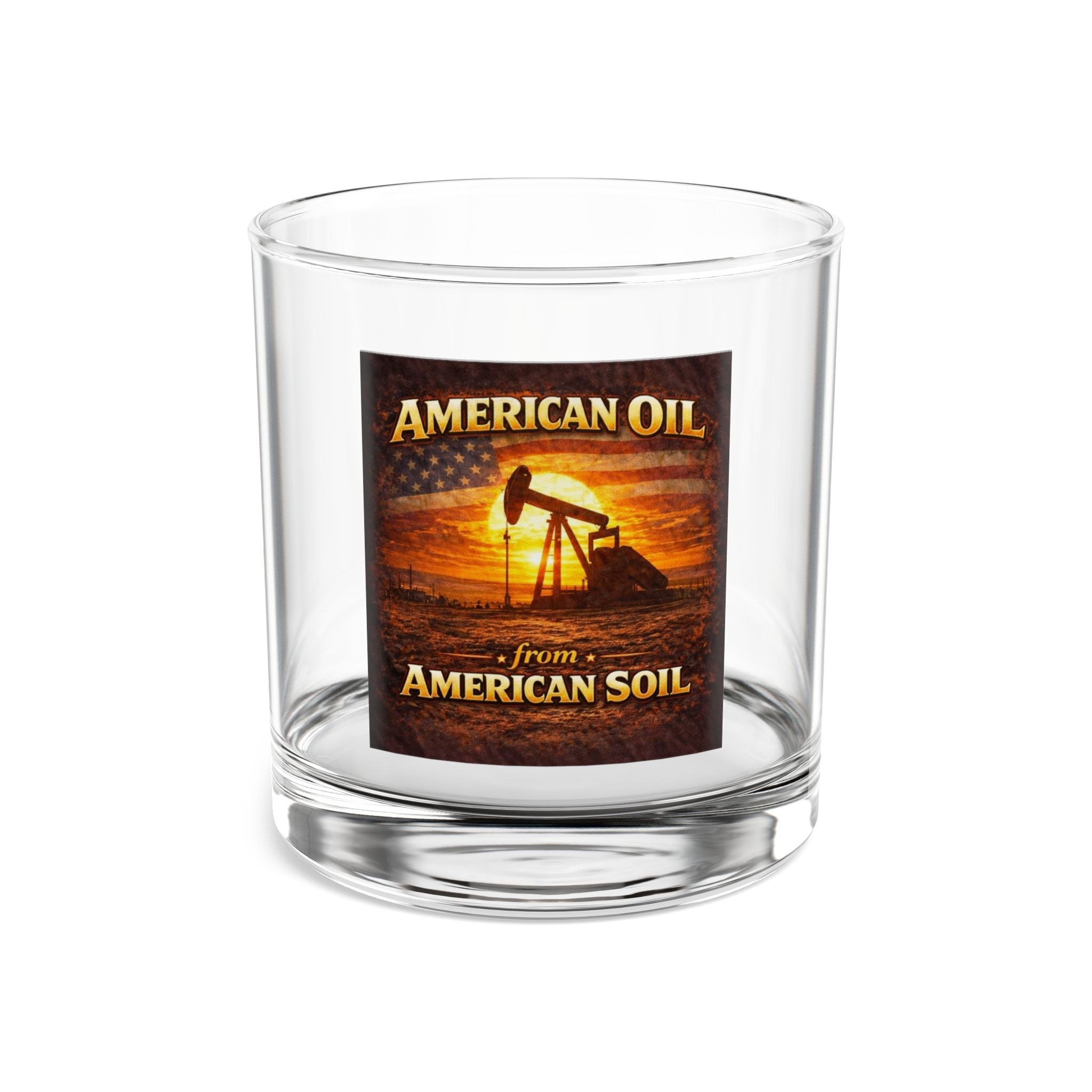 American Oil from American Soil 10oz Rocks Glass