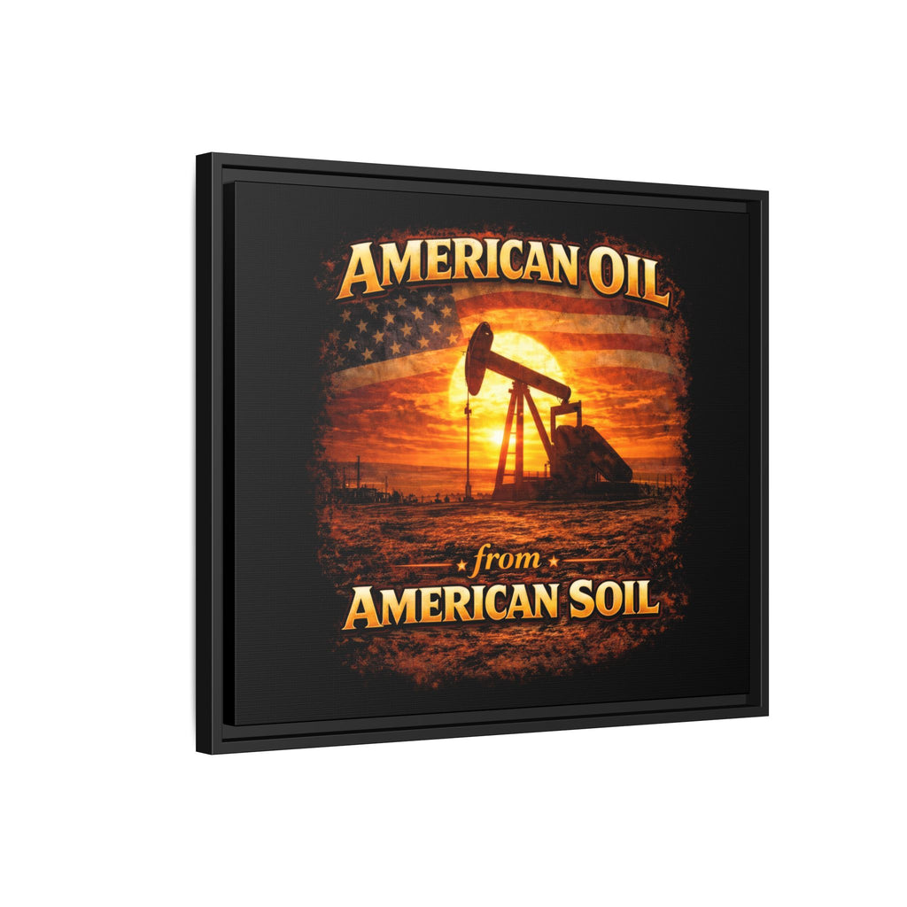 Pump Jack - Framed Matte Canvas Wall Art