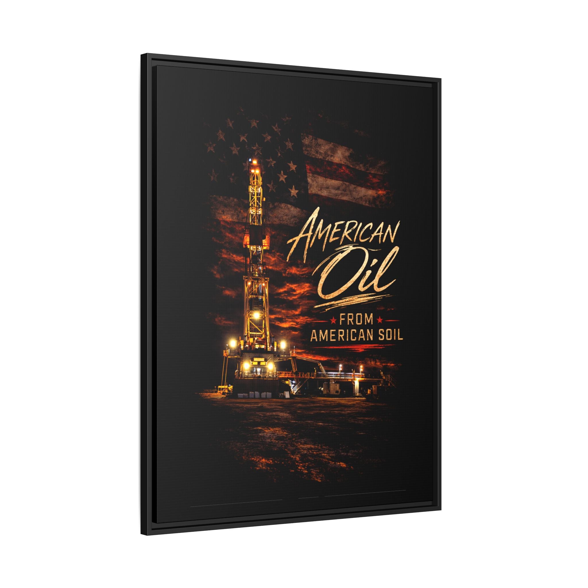 The Night Rig - Framed Matte Canvas Wall Art