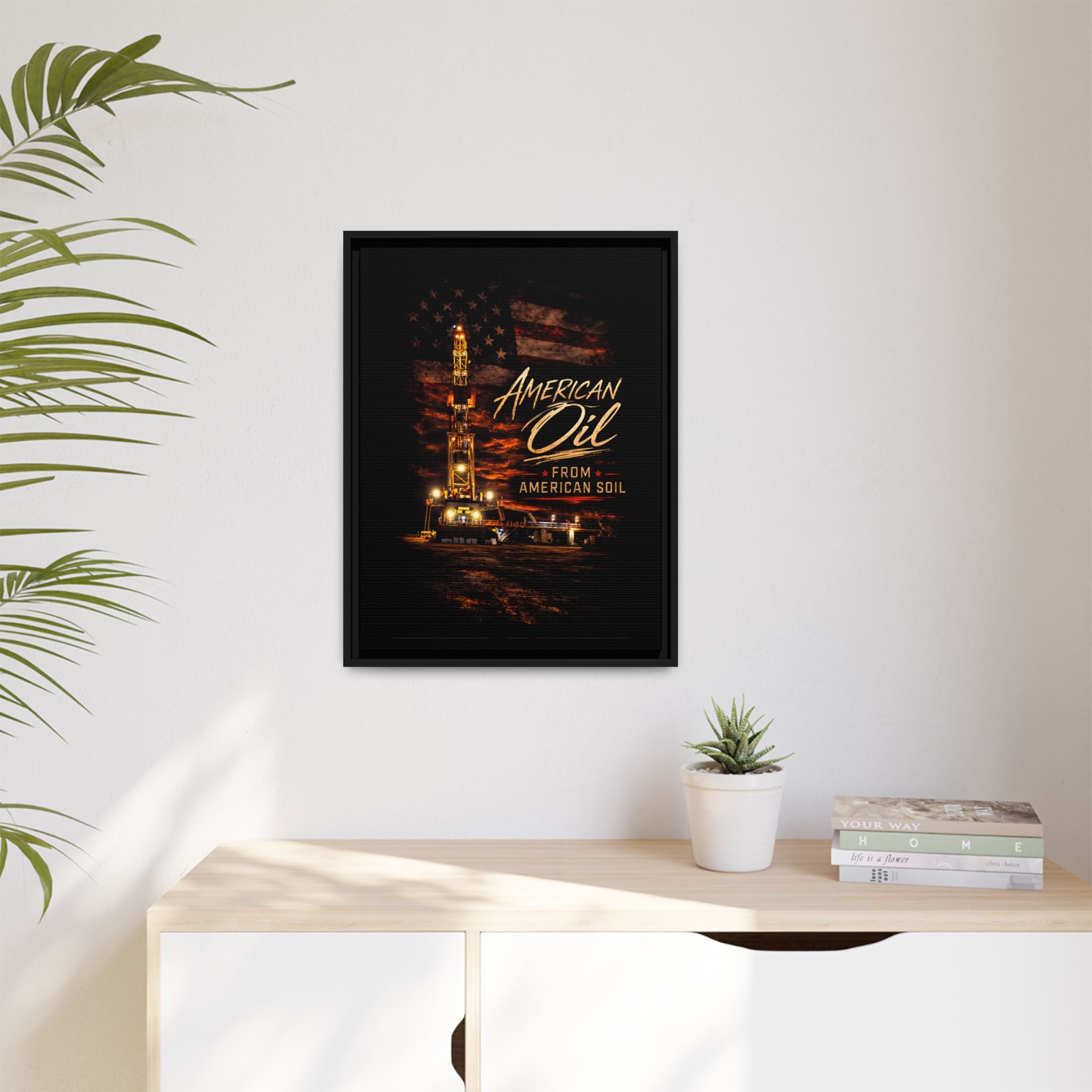 The Night Rig - Framed Matte Canvas Wall Art
