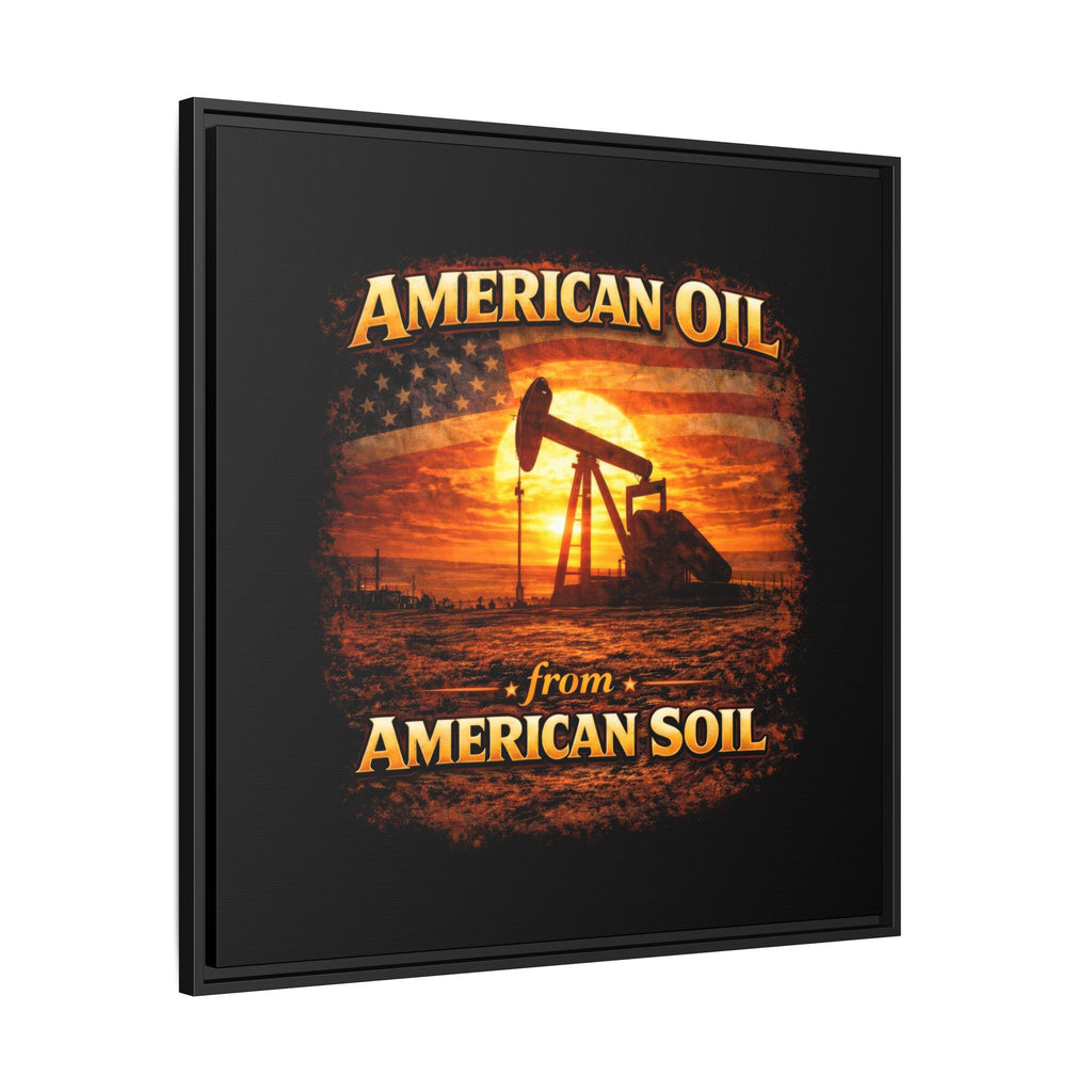 Pump Jack - Framed Matte Canvas Wall Art