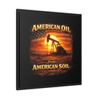 Pump Jack - Framed Matte Canvas Wall Art