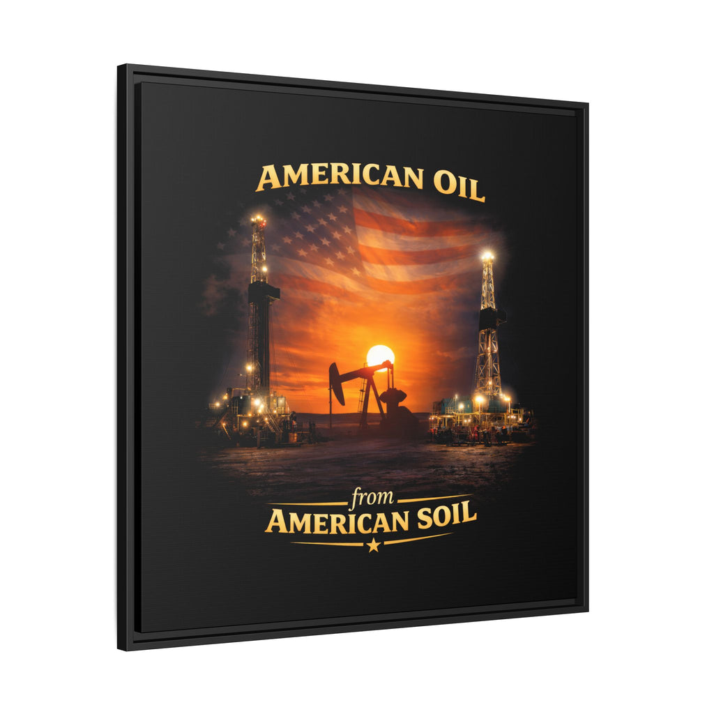 Oil Field - Framed Matte Canvas Wall Art