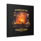 Oil Field - Framed Matte Canvas Wall Art