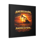 Pump Jack - Framed Matte Canvas Wall Art