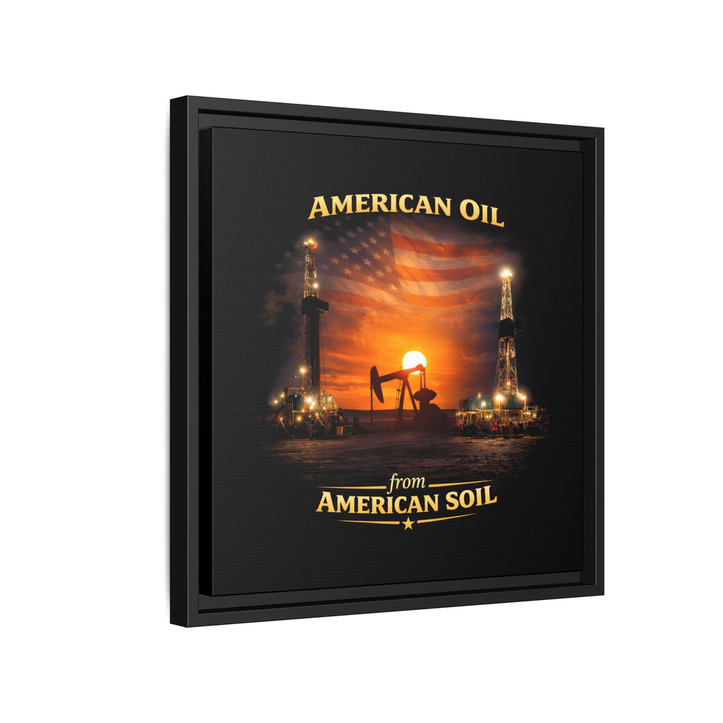 Oil Field - Framed Matte Canvas Wall Art