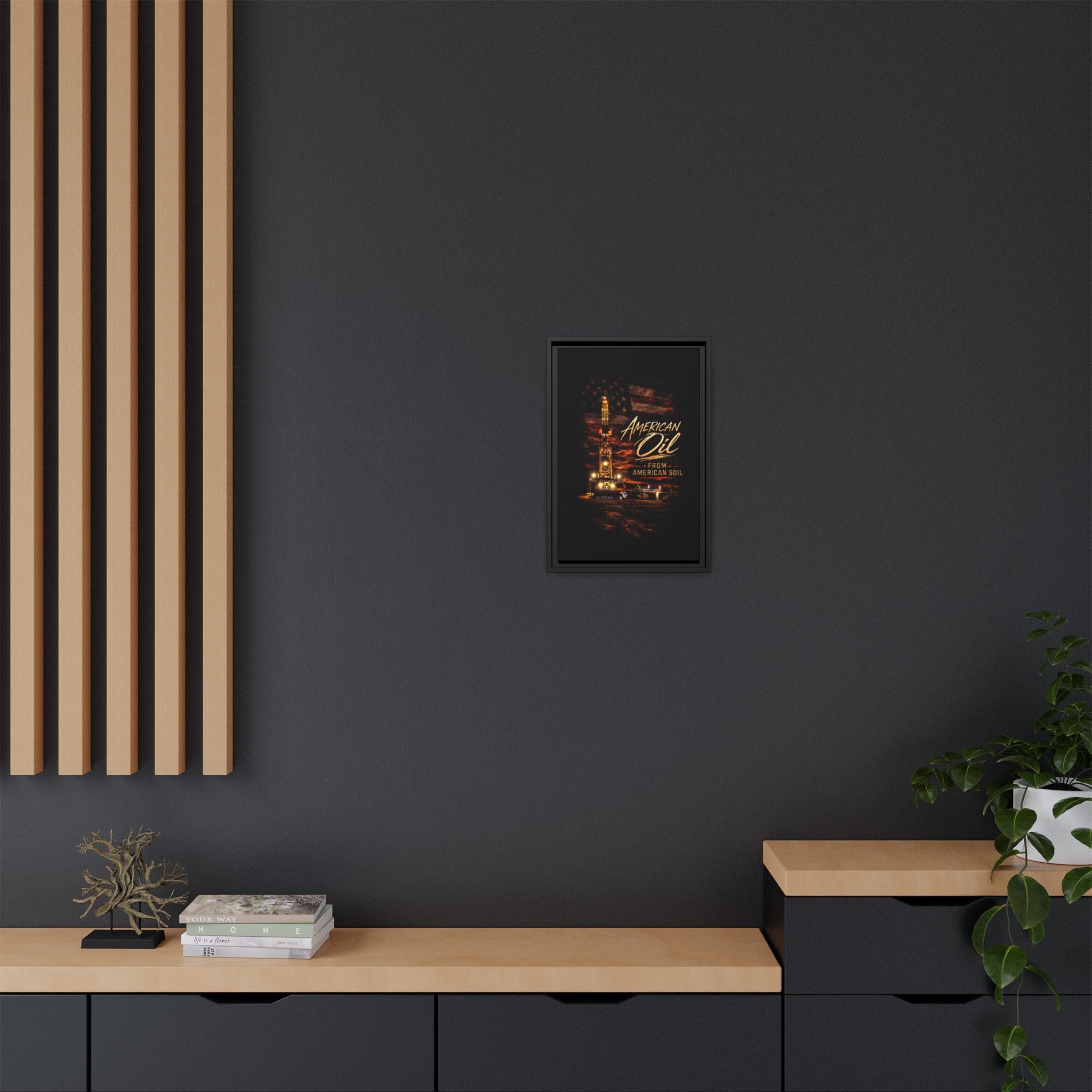 The Night Rig - Framed Matte Canvas Wall Art