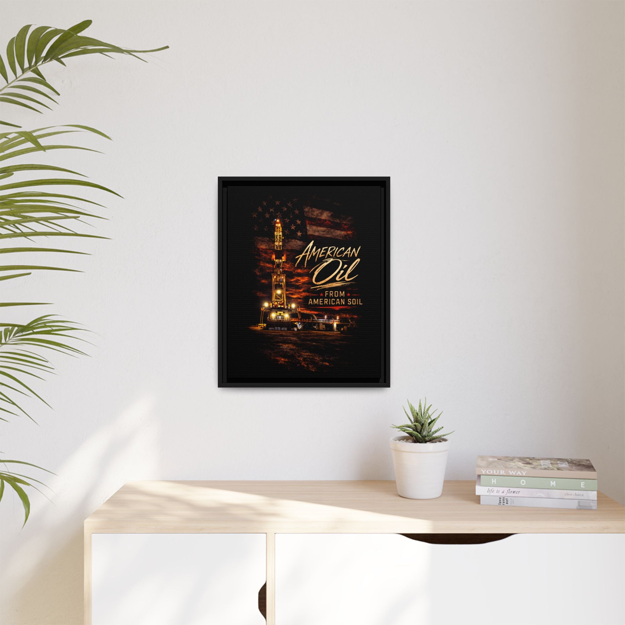 The Night Rig - Framed Matte Canvas Wall Art