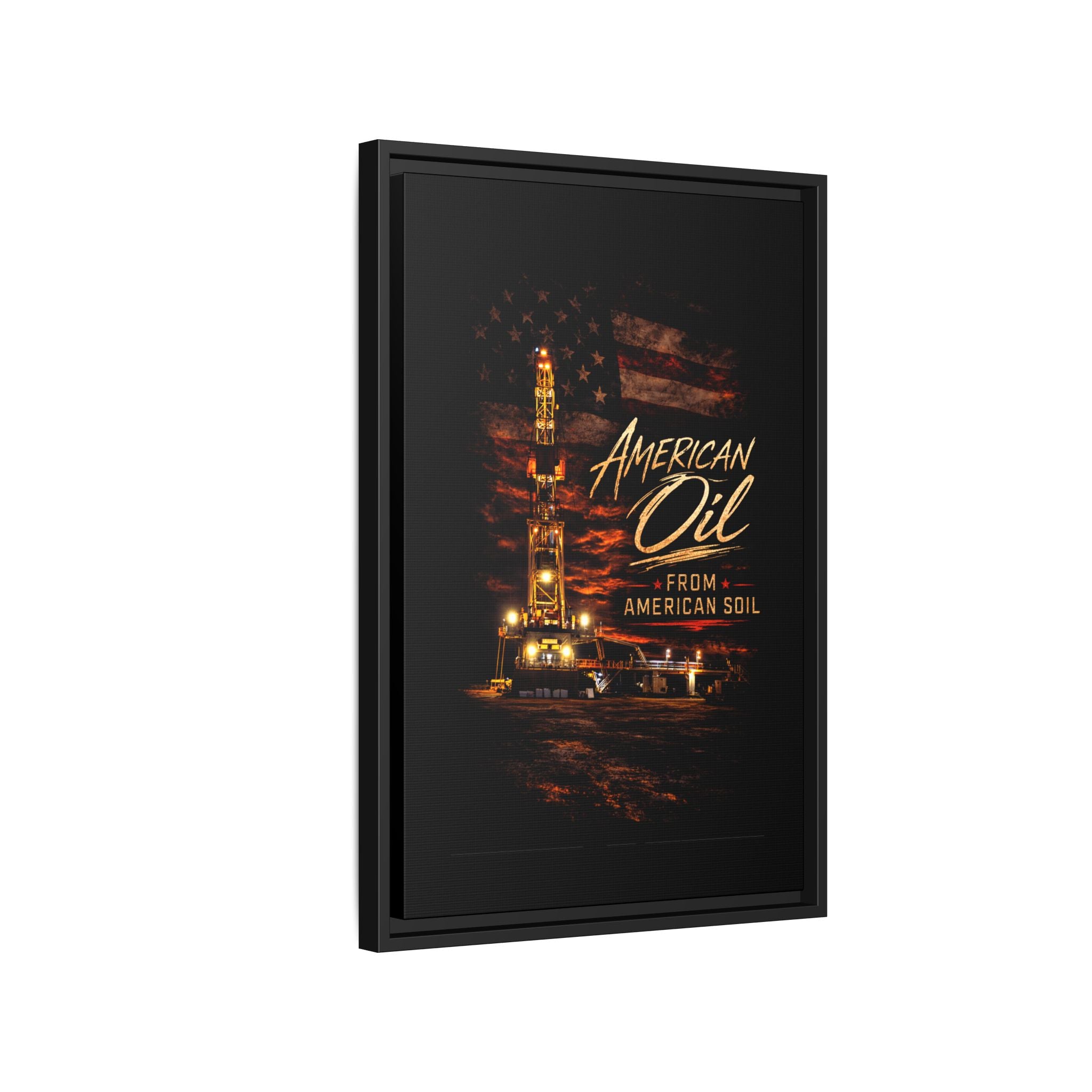 The Night Rig - Framed Matte Canvas Wall Art