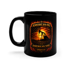 CFgear Crew Badge 11oz Black Coffee Mug — 'American Oil from American Soil' Patriotic Oilfield Design