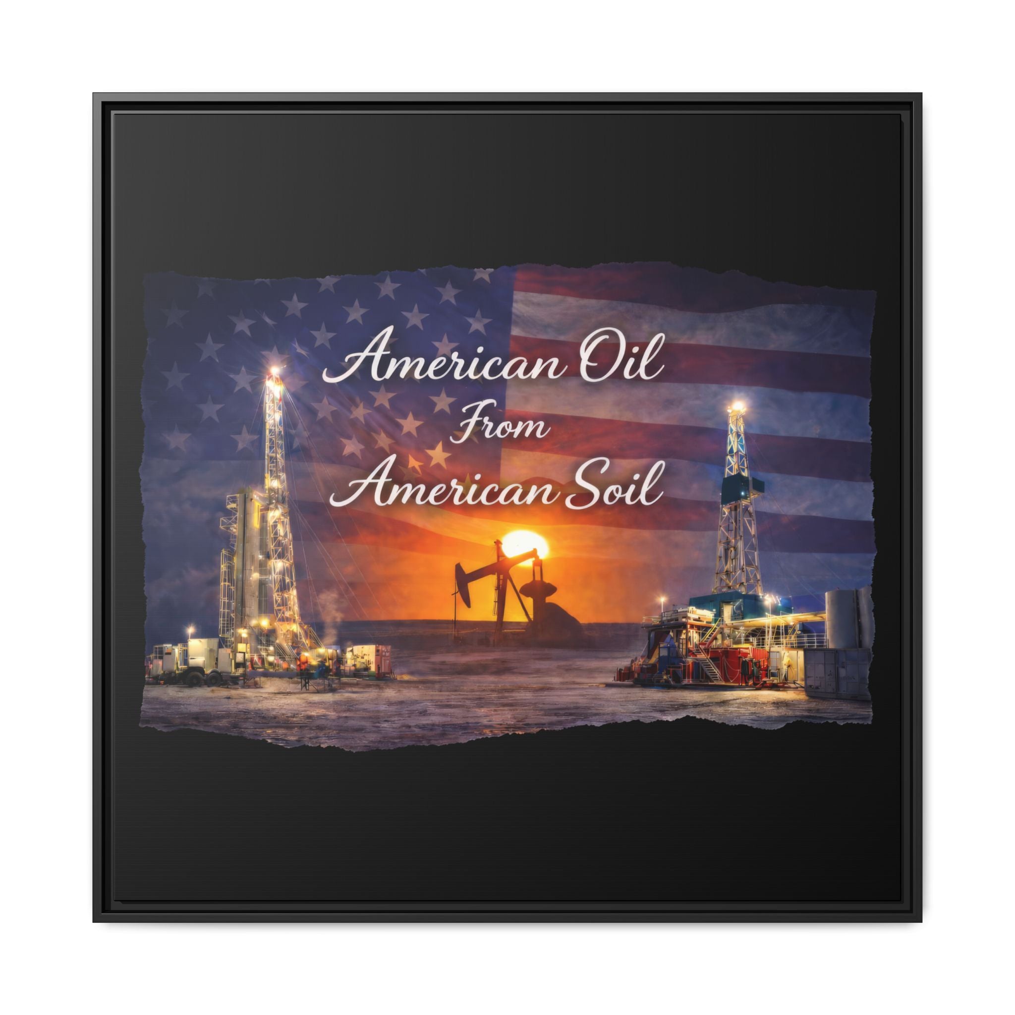 Flag Field - Framed Matte Canvas Wall Art