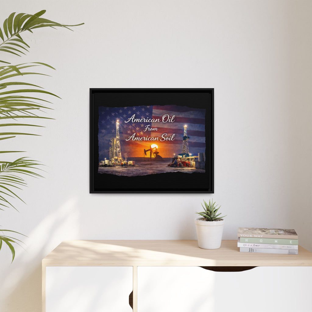 Flag Field - Framed Matte Canvas Wall Art