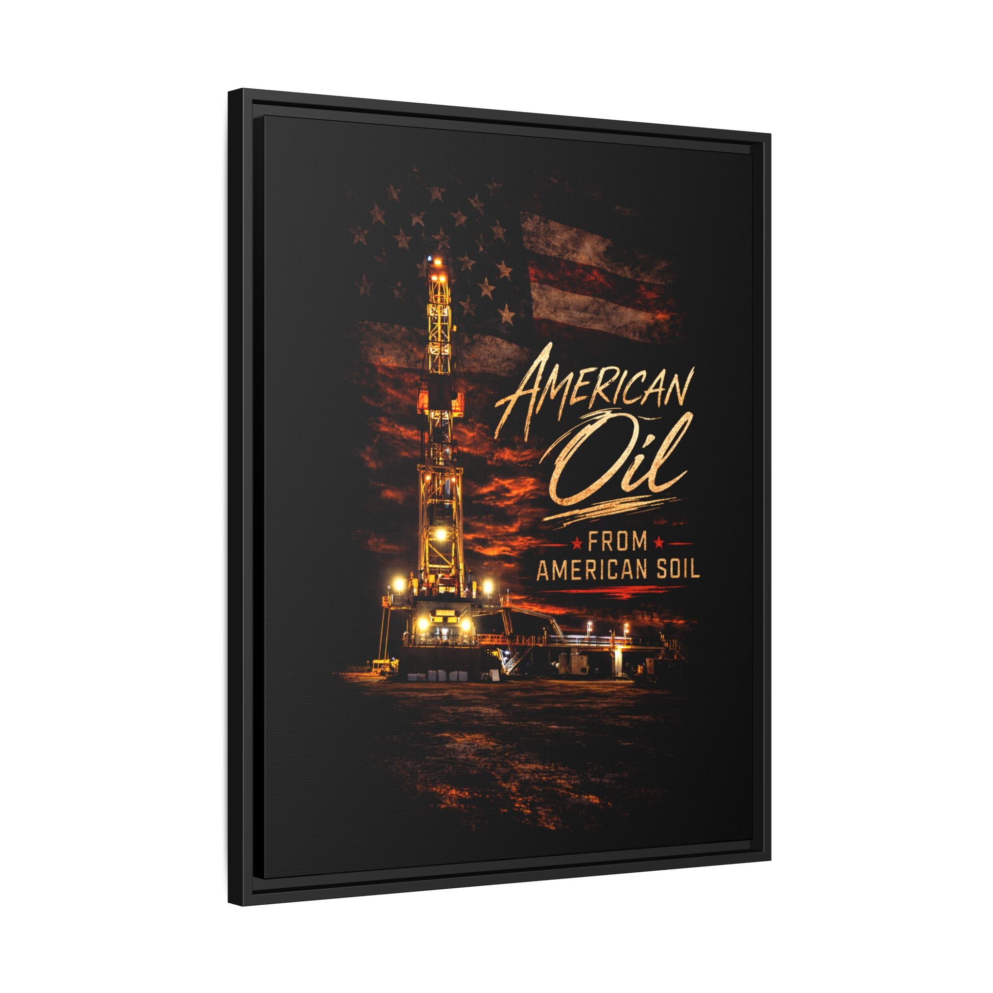 The Night Rig - Framed Matte Canvas Wall Art