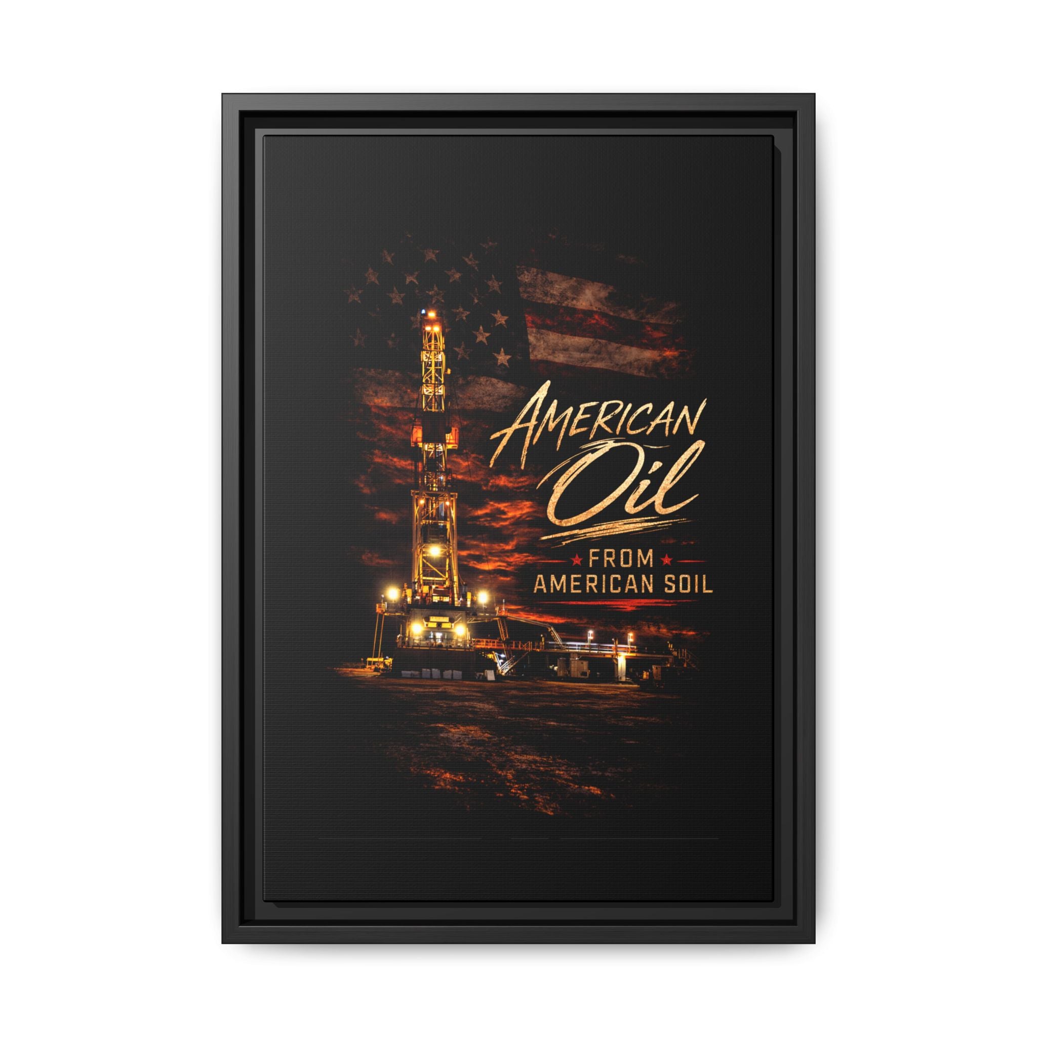 The Night Rig - Framed Matte Canvas Wall Art