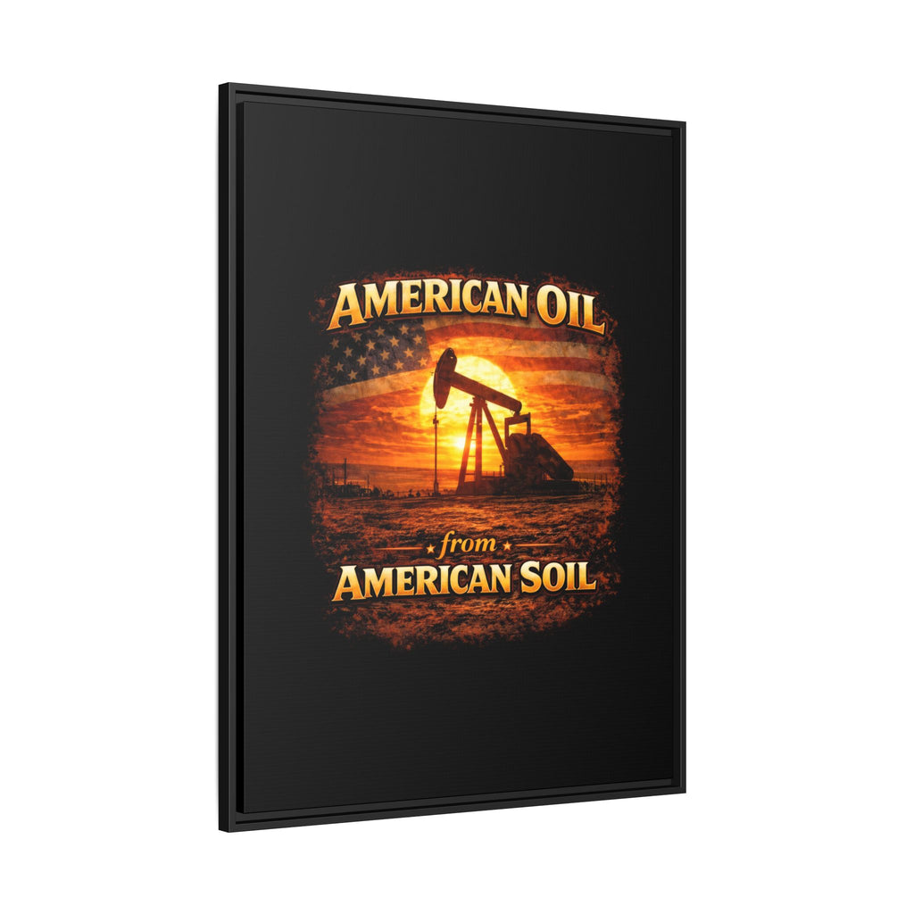 Pump Jack - Framed Matte Canvas Wall Art