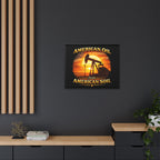American Oil from American Soil - Framed Matte Canvas Wall Art