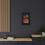 Ice Rig - Framed Matte Canvas Wall Art