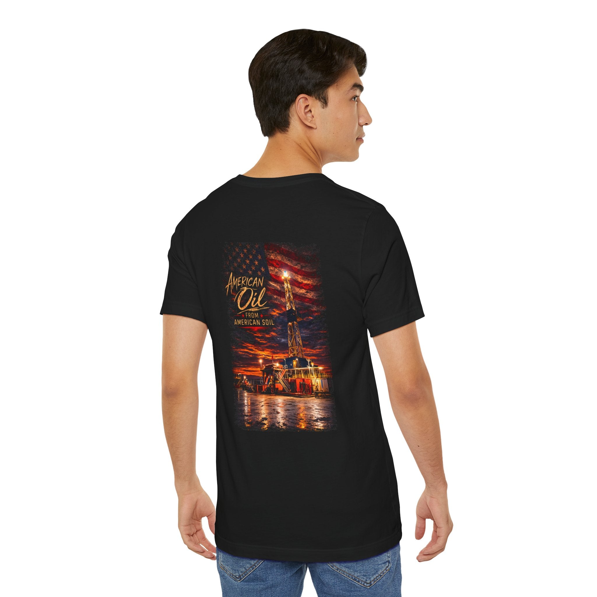 Ice Rig T‑Shirt — "American Oil From American Soil" Graphic Tee