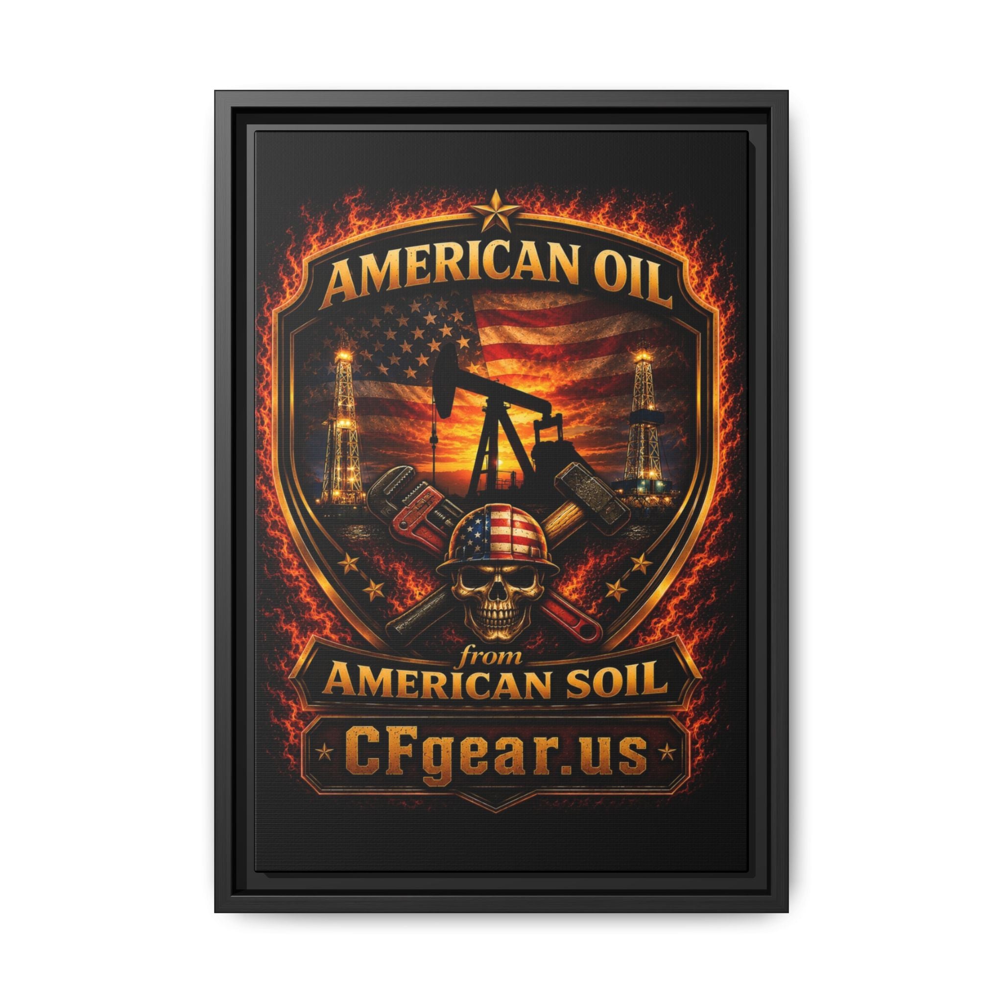 CFgear Crew Badge - Framed Matte Canvas Wall Art