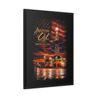 Ice Rig - Framed Matte Canvas Wall Art