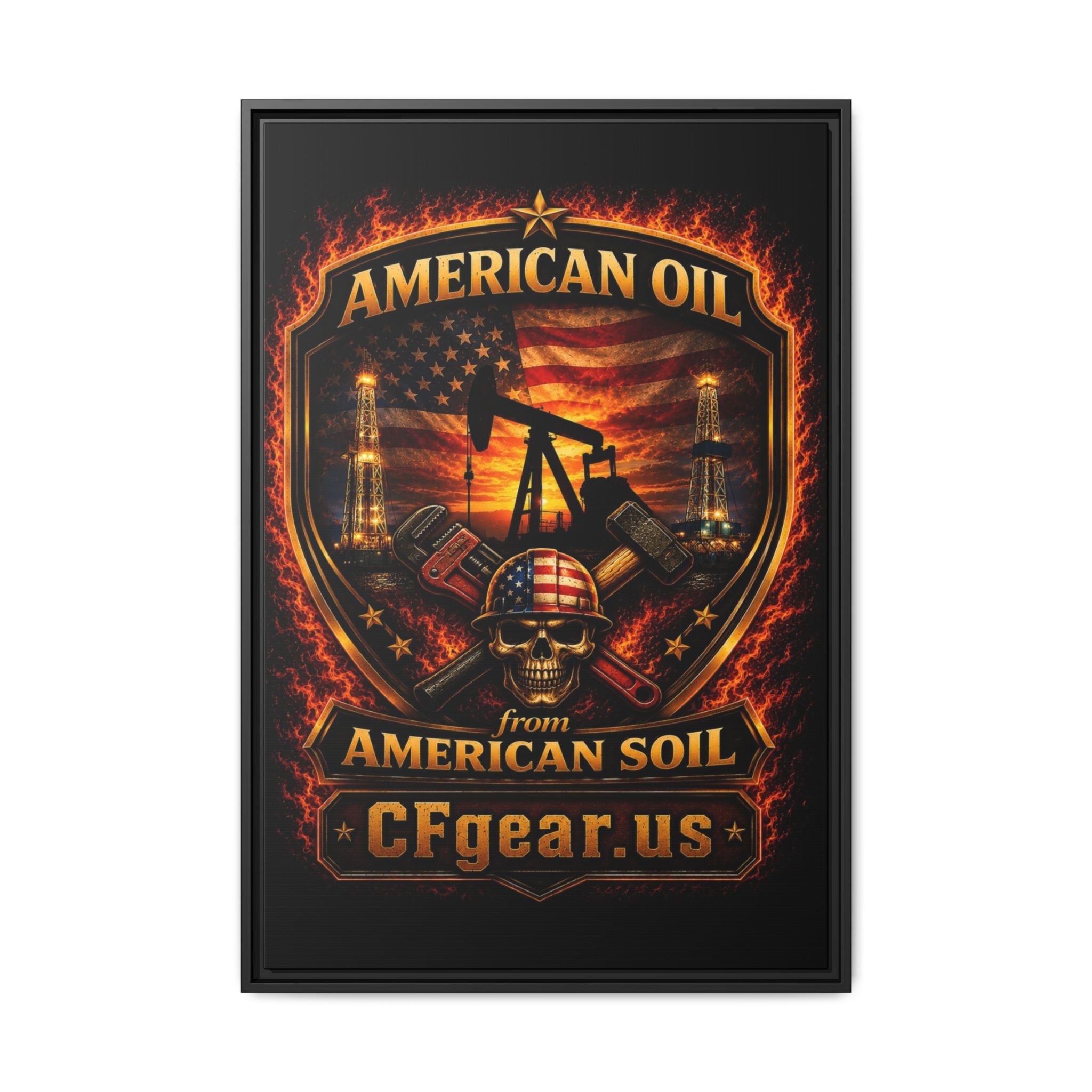 CFgear Crew Badge - Framed Matte Canvas Wall Art