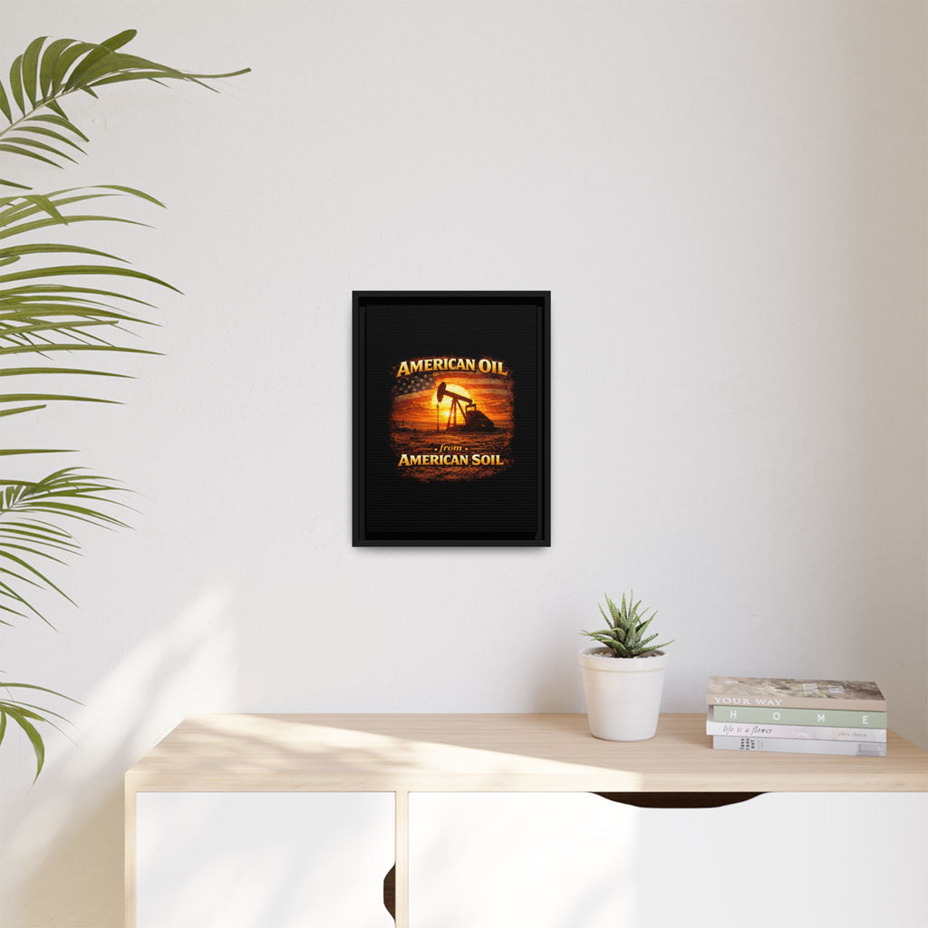 Pump Jack - Framed Matte Canvas Wall Art
