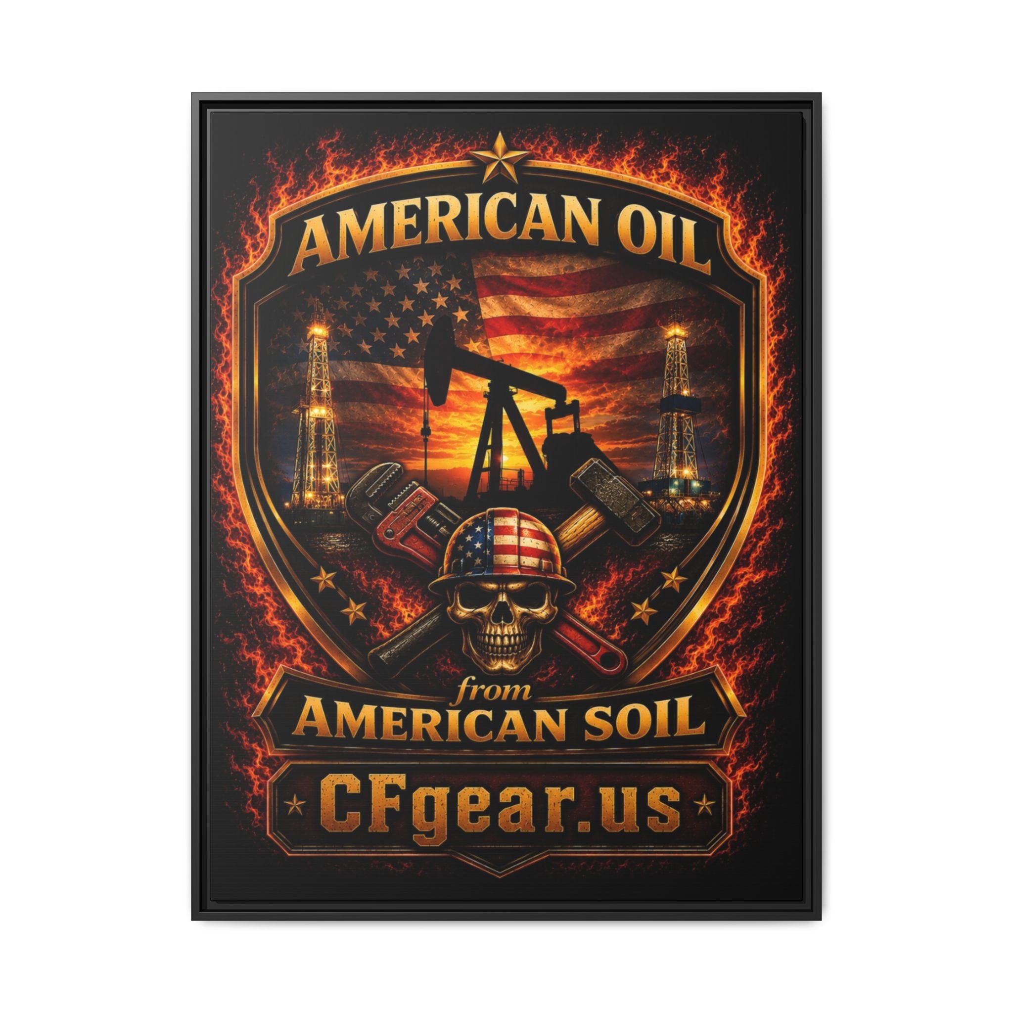 CFgear Crew Badge - Framed Matte Canvas Wall Art