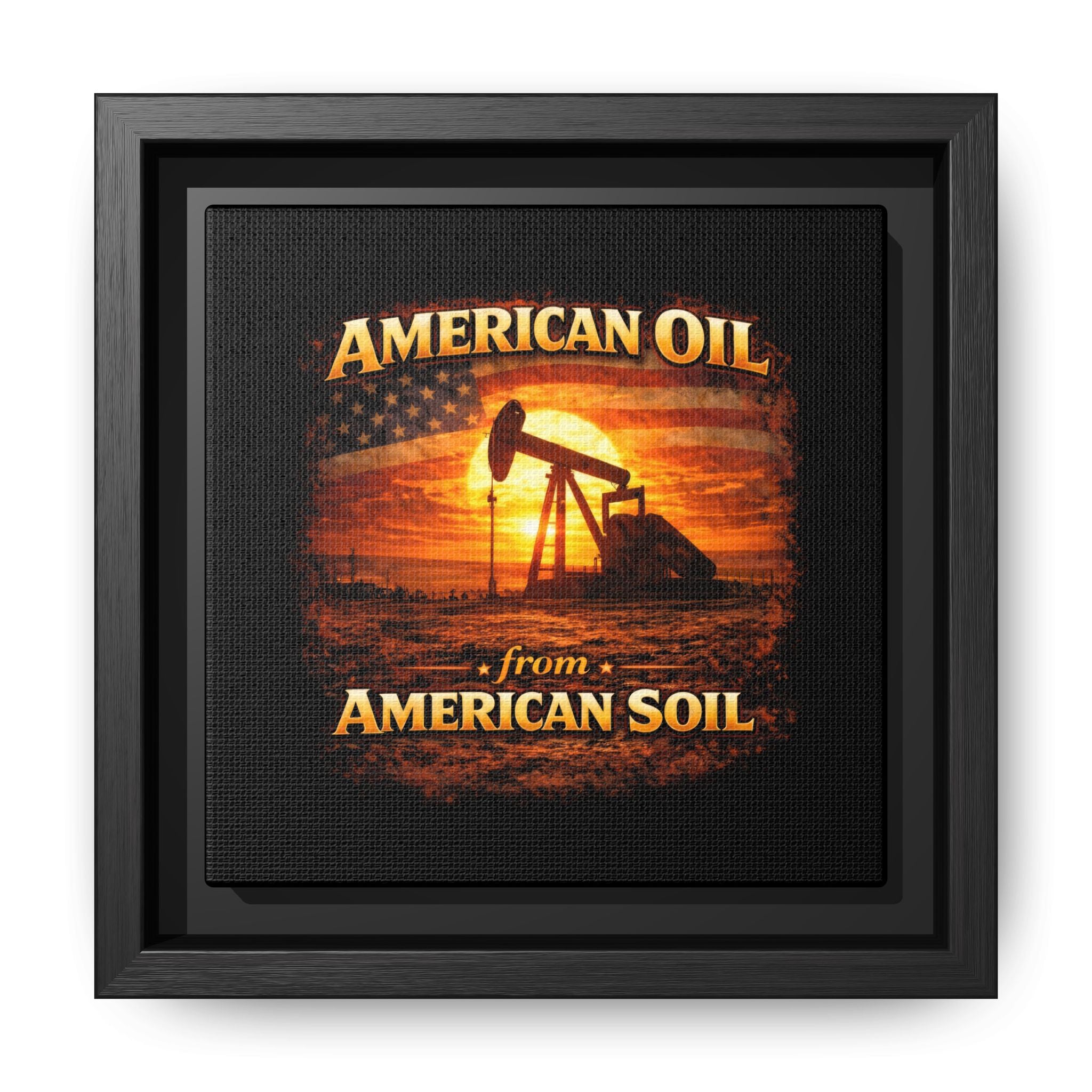 Pump Jack - Framed Matte Canvas Wall Art