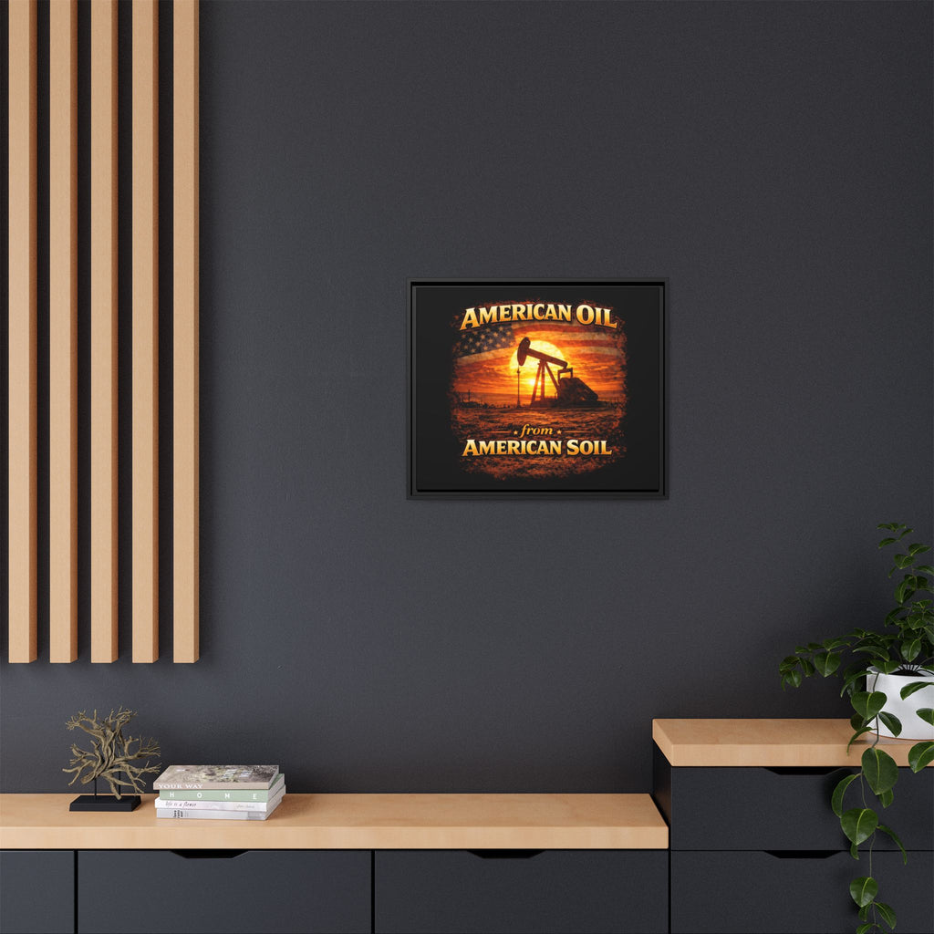 Pump Jack - Framed Matte Canvas Wall Art