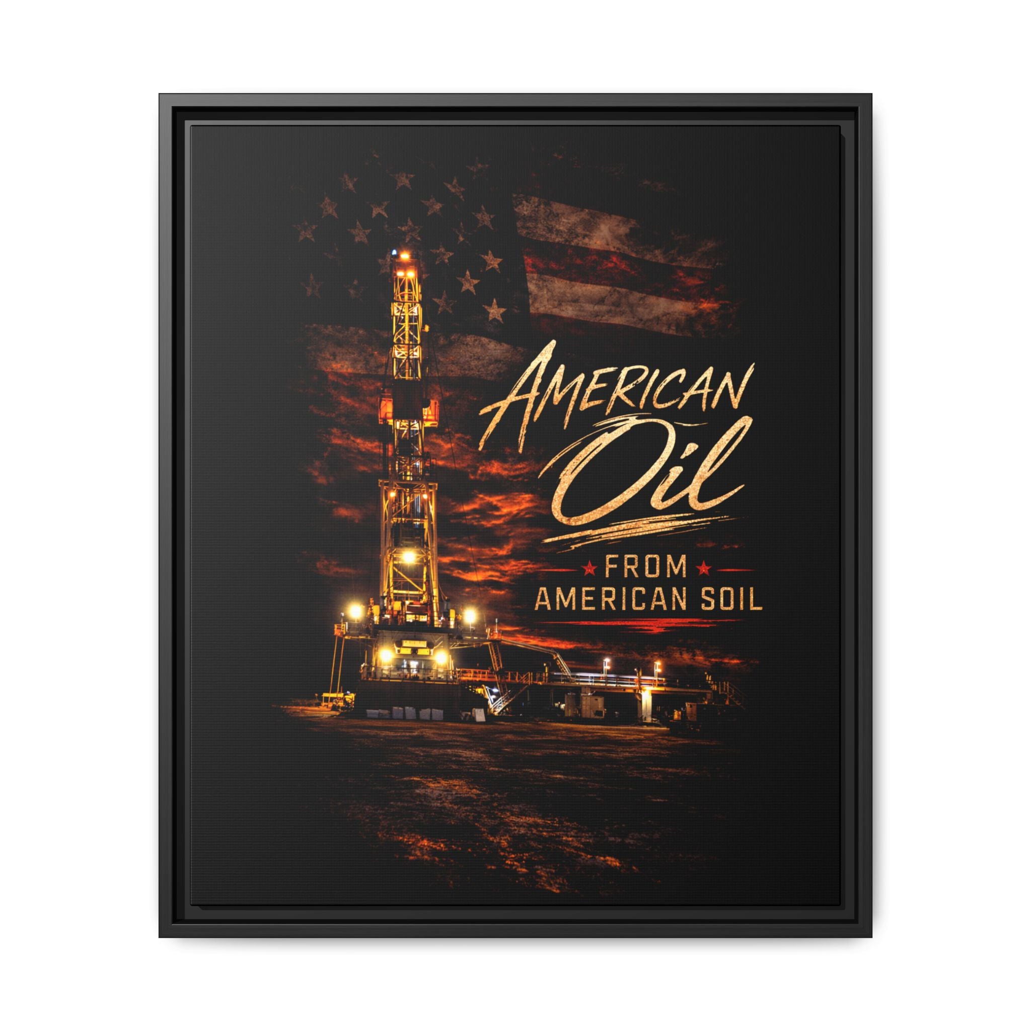 The Night Rig - Framed Matte Canvas Wall Art
