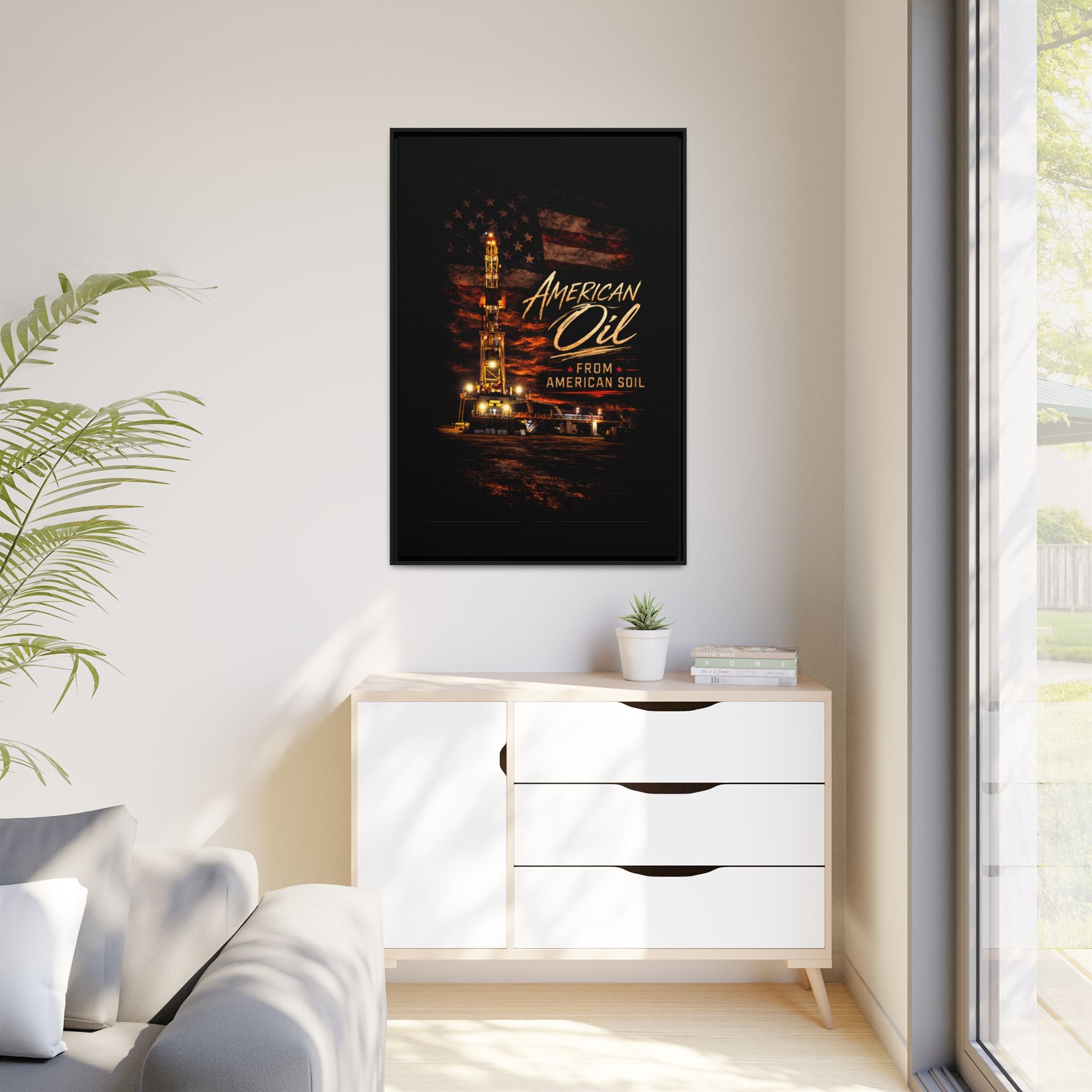 The Night Rig - Framed Matte Canvas Wall Art