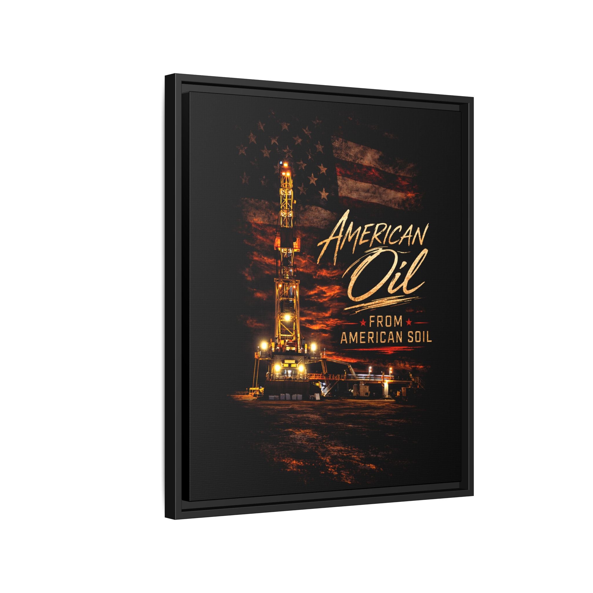 The Night Rig - Framed Matte Canvas Wall Art